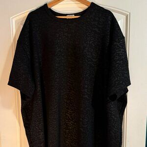 One Bone Bullet Tee Black Leopard Animal Print Textured T-Shirt - Size 5 (6XL)